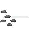 Tresxics Mensola Nuvoletta con Adesivi Amovibili - Grigio Mensole
