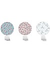 Tresxics Set di 3 Appendioggetti da Parete Fiori Liberty, Celeste/Rosa/Ghiaccio Appendiabiti