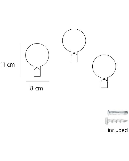Tresxics Set di 3 Appendioggetti da Parete Fiori Liberty, Celeste/Rosa/Ghiaccio Appendiabiti