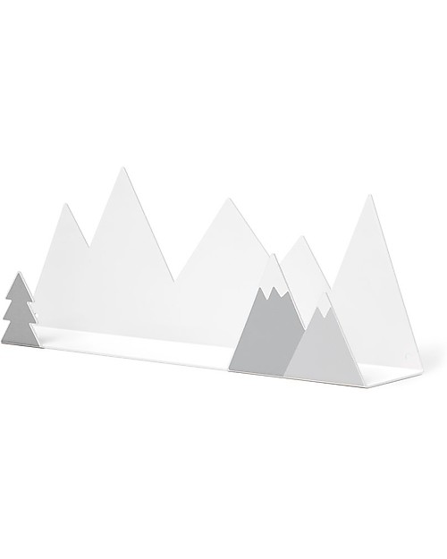 Tresxics Set Mensola Montagne e Adesivi Amovibili da Parete, Grigio Decorazioni da Parete