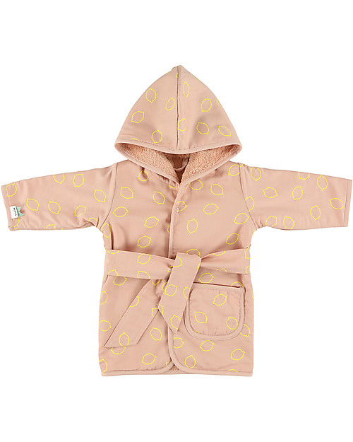 Trixie Accappatoio per Bimbe di 3-4 anni, Limoni - Cotone Accappatoi e Asciugamani