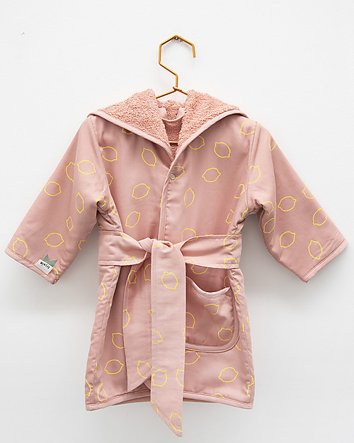 Trixie Accappatoio per Bimbe di 3-4 anni, Limoni - Cotone Accappatoi e Asciugamani