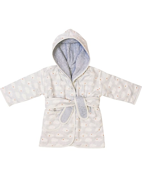 United Colors Of Benetton Accappatoio Bambino - 100% Cotone, Con Cappuccio A Coniglietto, Unisex - Foto 9