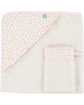 Trixie Asciugamano con Cappuccio e Asciugamano da Viso, Pietra Lunare - 75x75cm Accappatoi e Asciugamani