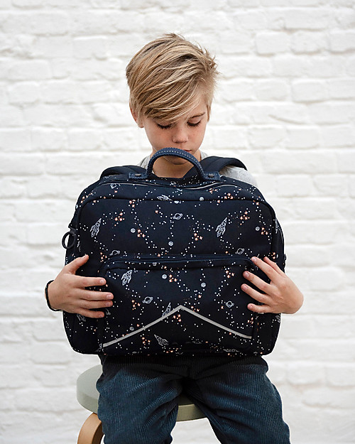 Trixie Cartella Scuola - Spazio - Con zainetto morbido incluso! Zaini Asilo