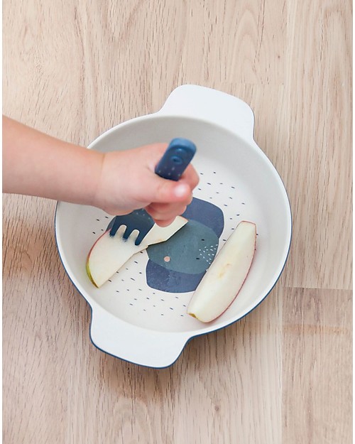 Trixie Ciotola con Manici in Bambù, Mrs Elefante - Incoraggia a Mangiare da Soli Piatti e Scodelle