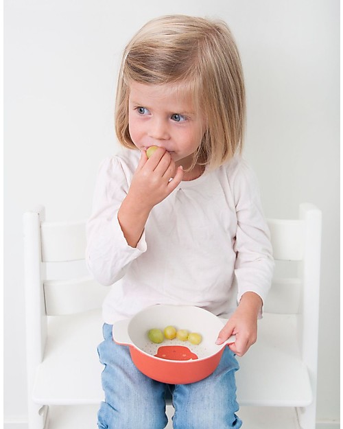 Trixie Ciotola con Manici in Bambù, Mrs Granchio - Incoraggia a Mangiare da Soli Piatti e Scodelle