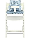 Trixie Cuscino per Seggiolone Stokke Tripp Trapp, Prato Blu - 100% cotone bio Seggioloni Pappa