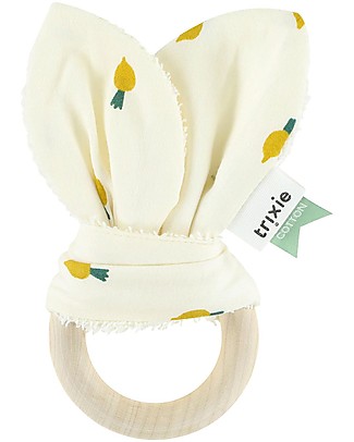 Trixie Massaggiagengive Orecchie Coniglio - Rapa - Legno e cotone bio Massaggiagengive