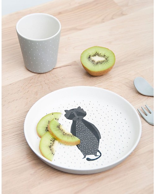 Trixie Piatto Biodegradabile, Mr Orsetto Lavatore - Bambù Piatti e Scodelle