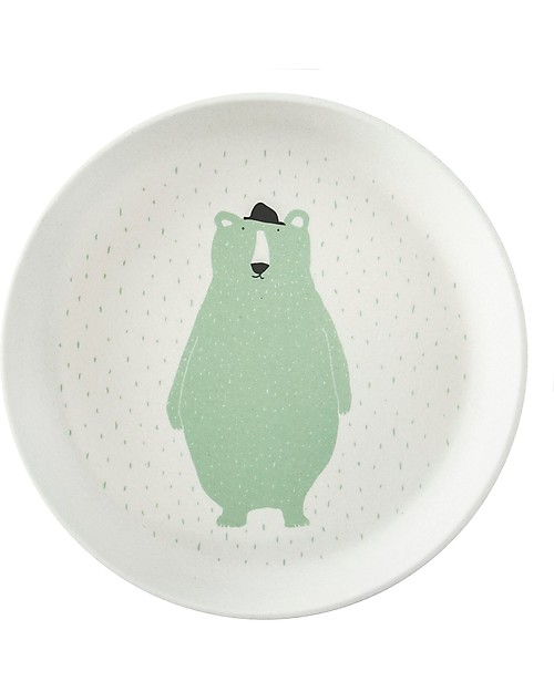 Trixie Piatto Biodegradabile, Mr Orso Polare - Bambù Piatti e Scodelle