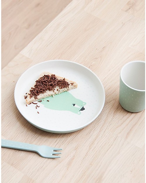 Trixie Piatto Biodegradabile, Mr Orso Polare - Bambù Piatti e Scodelle