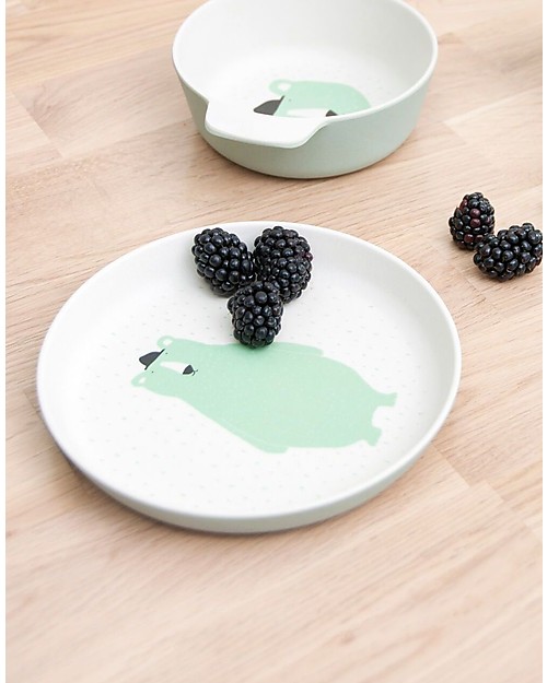 Trixie Piatto Biodegradabile, Mr Orso Polare - Bambù Piatti e Scodelle