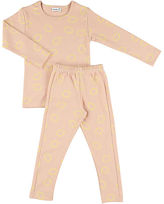 Trixie Pigiama 2 pezzi a Maniche Lunghe, Limoni - 100% Cotone Bio Pigiami
