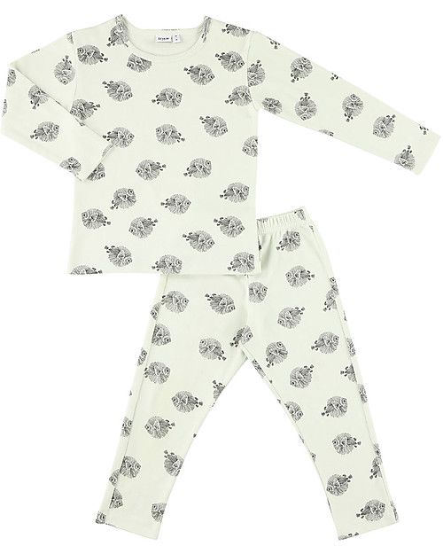 Trixie Pigiama 2 pezzi a Maniche Lunghe, Pesce Palla - 100% Cotone Bio Pigiami
