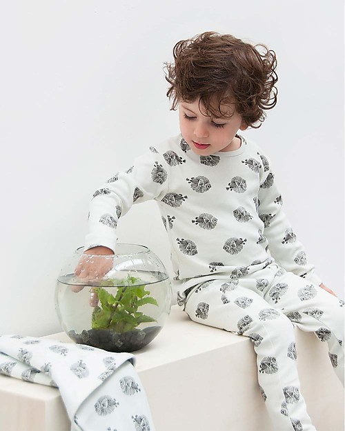 Trixie Pigiama 2 pezzi a Maniche Lunghe, Pesce Palla - 100% Cotone Bio Pigiami