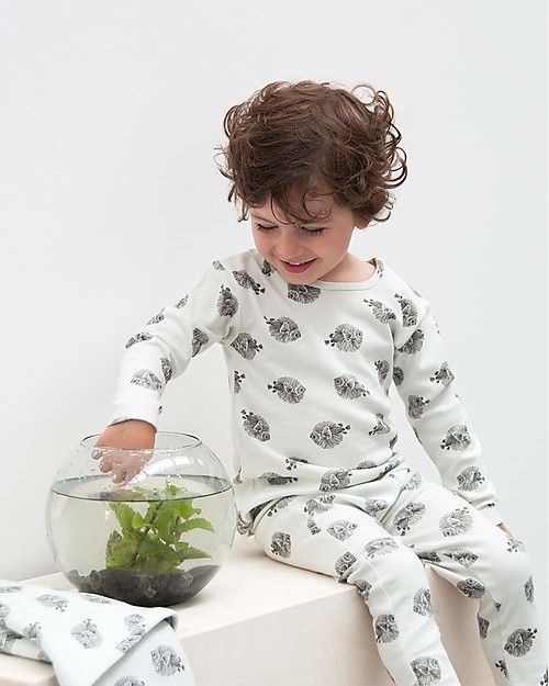 Trixie Pigiama 2 pezzi a Maniche Lunghe, Pesce Palla - 100% Cotone Bio Pigiami