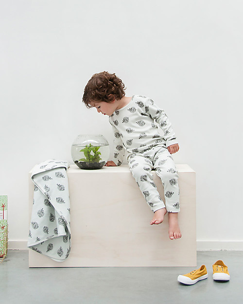 Trixie Pigiama 2 pezzi a Maniche Lunghe, Pesce Palla - 100% Cotone Bio Pigiami