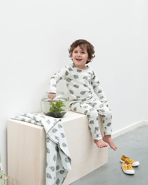 Trixie Pigiama 2 pezzi a Maniche Lunghe, Pesce Palla - 100% Cotone Bio Pigiami