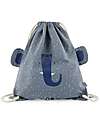 Trixie Sacca con Chiusura a Coulisse - Mrs Elephant - Azzurro - 34 x 40 cm Zaini Asilo