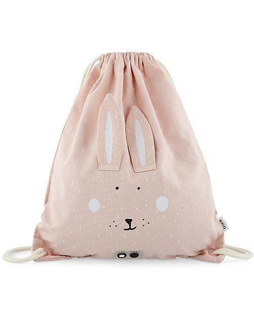 Trixie Sacca con Chiusura a Coulisse - Mrs Rabbit - Rosa - 34 x 40 cm Zaini Asilo