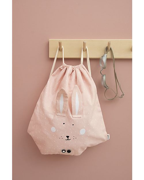 Trixie Sacca con Chiusura a Coulisse - Mrs Rabbit - Rosa - 34 x 40 cm Zaini Asilo