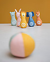 Trixie Set Gioco Baby Bowling  - 5 Animali-birilli + Palla - Stimola vista udito e tatto Giochi da Esterno_
