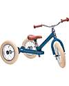 Trybike Bici 2 in 1 Blu Vintage Opaco + Kit Terza Ruota per Convertirla in Triciclo Biciclette senza Pedali