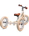 Trybike Bici 2 in 1 Crema Vintage Opaco + Kit Terza Ruota per Convertirla in Triciclo Tricicli