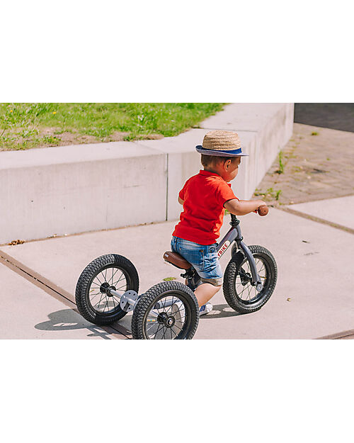 Trybike Bici 2 in 1 Grey + Kit Terza Ruota per Convertirla in Triciclo Tricicli
