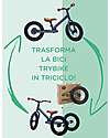 Trybike Bici 2 in 1 Grey + Kit Terza Ruota per Convertirla in Triciclo Tricicli