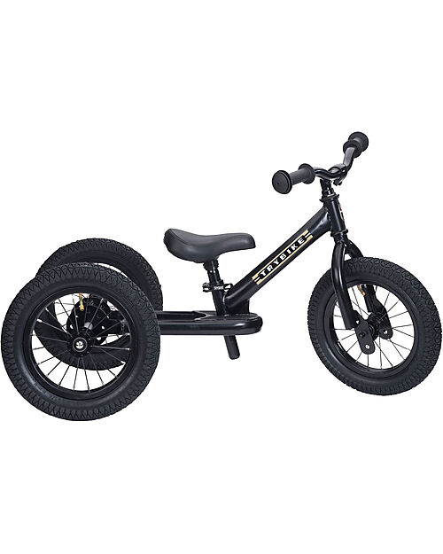 Trybike Bici 2 in 1 Matt Black + Kit Terza Ruota per Convertirla in Triciclo Tricicli