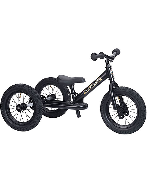 Trybike Bici 2 in 1 Matt Black + Kit Terza Ruota per Convertirla in Triciclo Tricicli