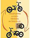 Trybike Bici 2 in 1 Matt Black + Kit Terza Ruota per Convertirla in Triciclo Tricicli