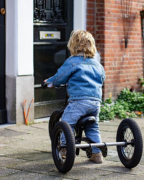 Trybike Bici 2 in 1 Matt Black + Kit Terza Ruota per Convertirla in Triciclo Tricicli