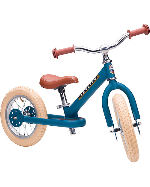 Trybike Bici Senza Pedali Vintage - Blu Opaco - dai 15 mesi! Biciclette senza Pedali