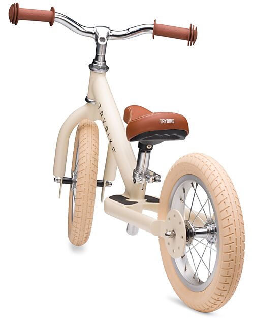 Trybike Bici Senza Pedali Vintage - Crema Opaco - dai 15 mesi! Biciclette senza Pedali