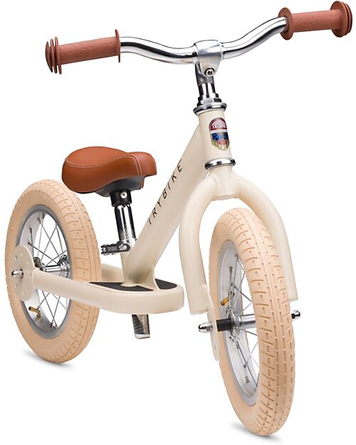 Trybike Bici Senza Pedali Vintage - Crema Opaco - dai 15 mesi! Biciclette senza Pedali
