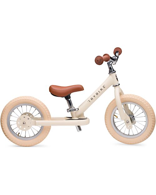 Trybike Bici Senza Pedali Vintage - Crema Opaco - dai 15 mesi! Biciclette senza Pedali