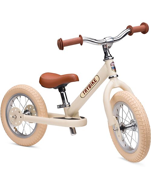 Trybike Bici Senza Pedali Vintage - Crema Opaco - dai 15 mesi! Biciclette senza Pedali