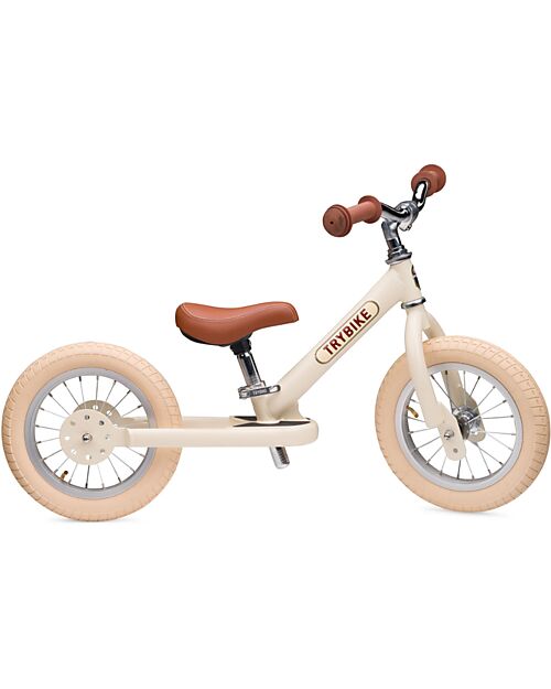 Trybike Bici Senza Pedali Vintage - Crema Opaco - dai 15 mesi! Biciclette senza Pedali