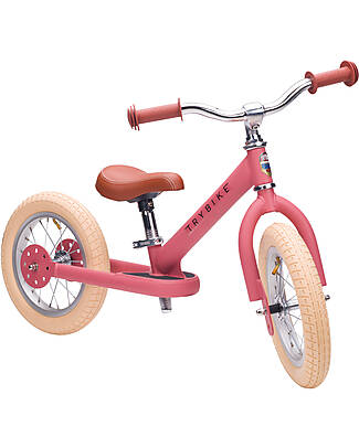 Trybike Bici Senza Pedali Vintage - Rosa Opaco - dai 15 mesi! Biciclette senza Pedali