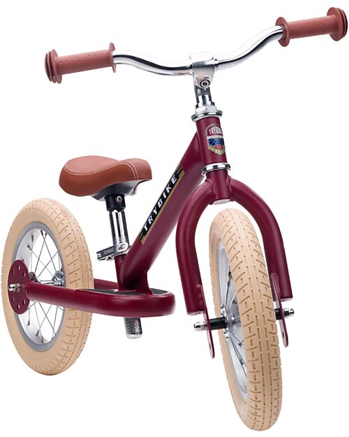 Trybike Bici Senza Pedali Vintage - Rosso Opaco - dai 15 mesi! Biciclette senza Pedali