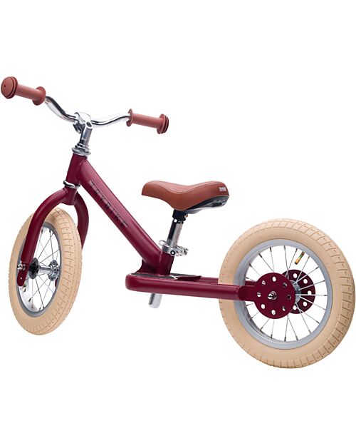 Trybike Bici Senza Pedali Vintage - Rosso Opaco - dai 15 mesi! Biciclette senza Pedali