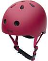 Trybike Casco per Bici 45-51 cm - Rosso Opaco - Chiusura Magnetica Caschi Bici