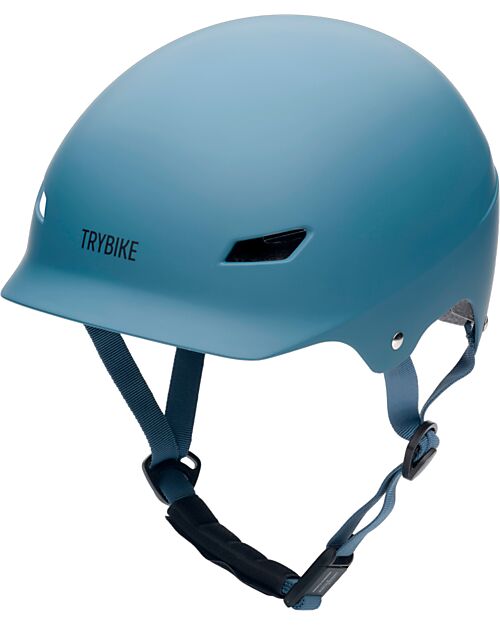 Trybike Casco per Bici 51-56 cm - Blu Opaco - Chiusura Magnetica Caschi Bici