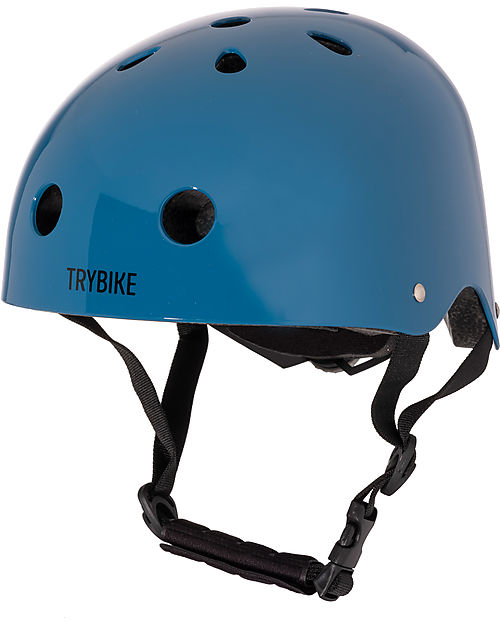 Trybike Casco per Bici - Mandan Blue - Calotta in ABS - Resistente Regolabile e Traspirante Caschi Bici