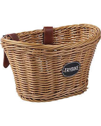 Trybike Cestino Bici 27 x 18 x 17cm - con 2 Cinturini in Pelle Accessori Biciclette