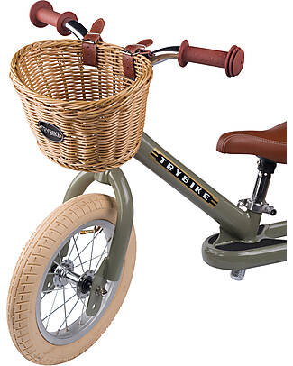 Trybike Cestino Bici 27 x 18 x 17cm - con 2 Cinturini in Pelle Accessori Biciclette