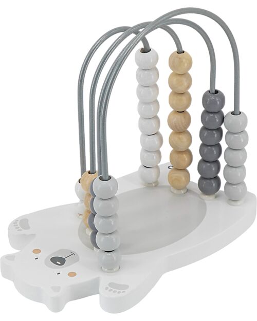 Tryco Baby Abaco Orso Polare in Legno - Aiuta lo sviluppo delle Capacità Intellettive - 18+ m Giochi STEM
